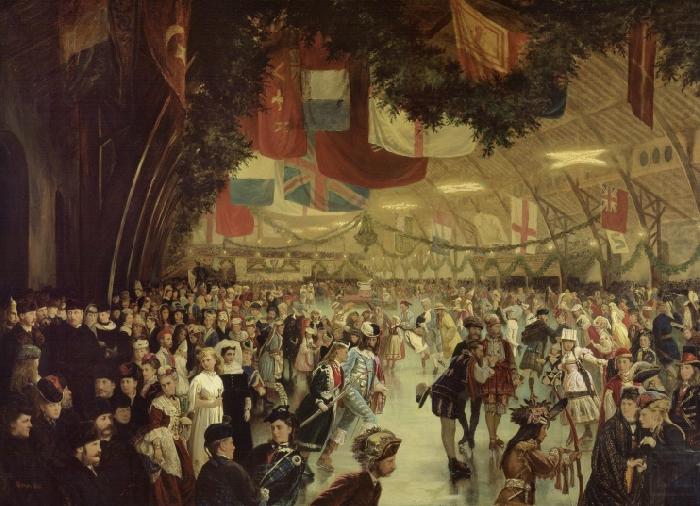 Skating Carnival, Victoria Rink. This event was staged in honour of Prince Arthur, William Notman